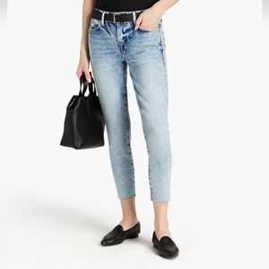 Frame Denim Distressed Le High Skinny Crop Raw Acid Wash Lombard 31